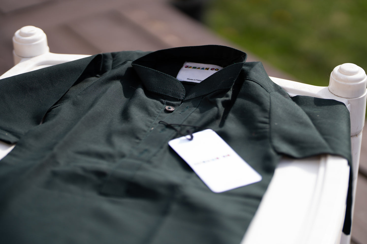 Dark Green Cat Kurta