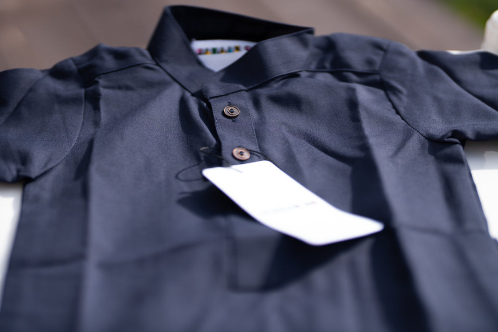 Steel Blue Cat Kurta