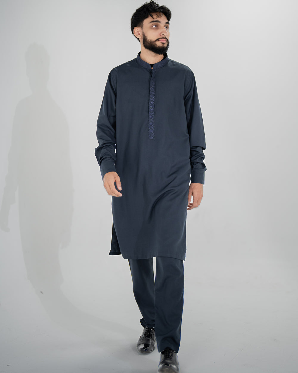 Steel Blue Kurta Pajama Set