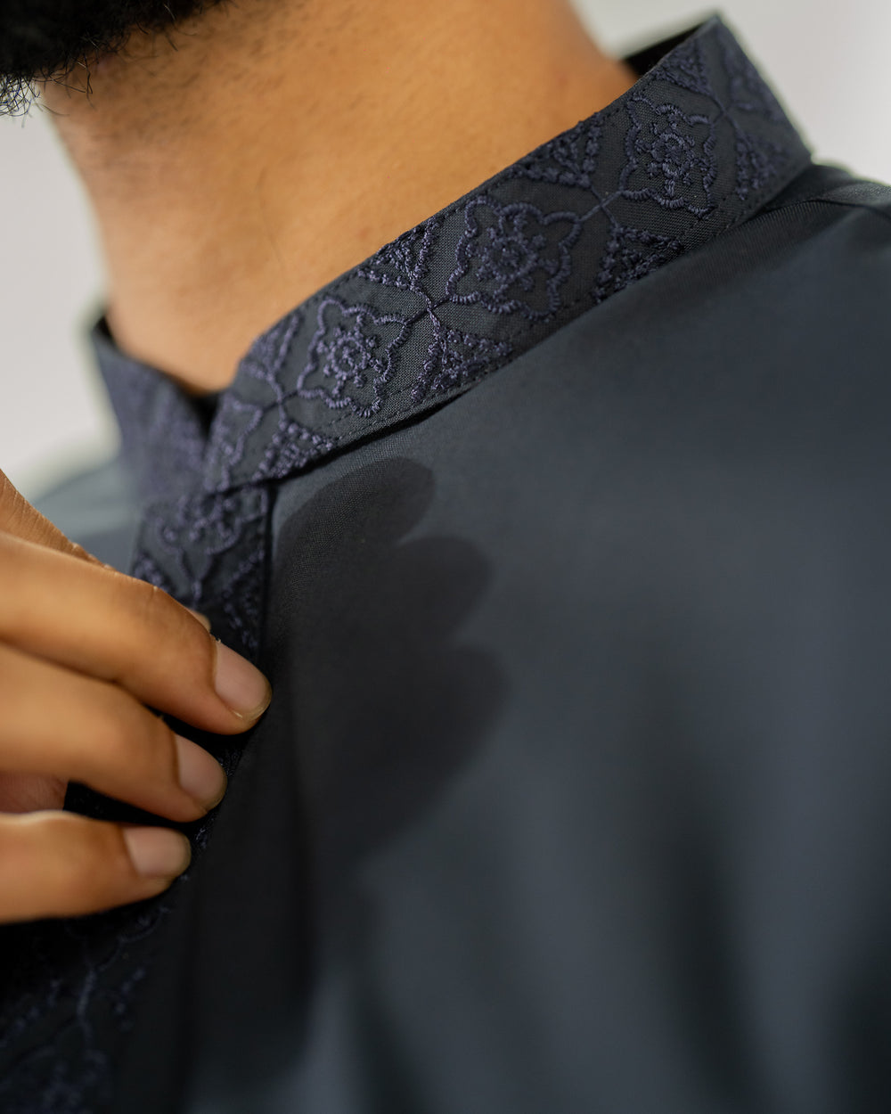 Steel Blue Kurta Pajama Set