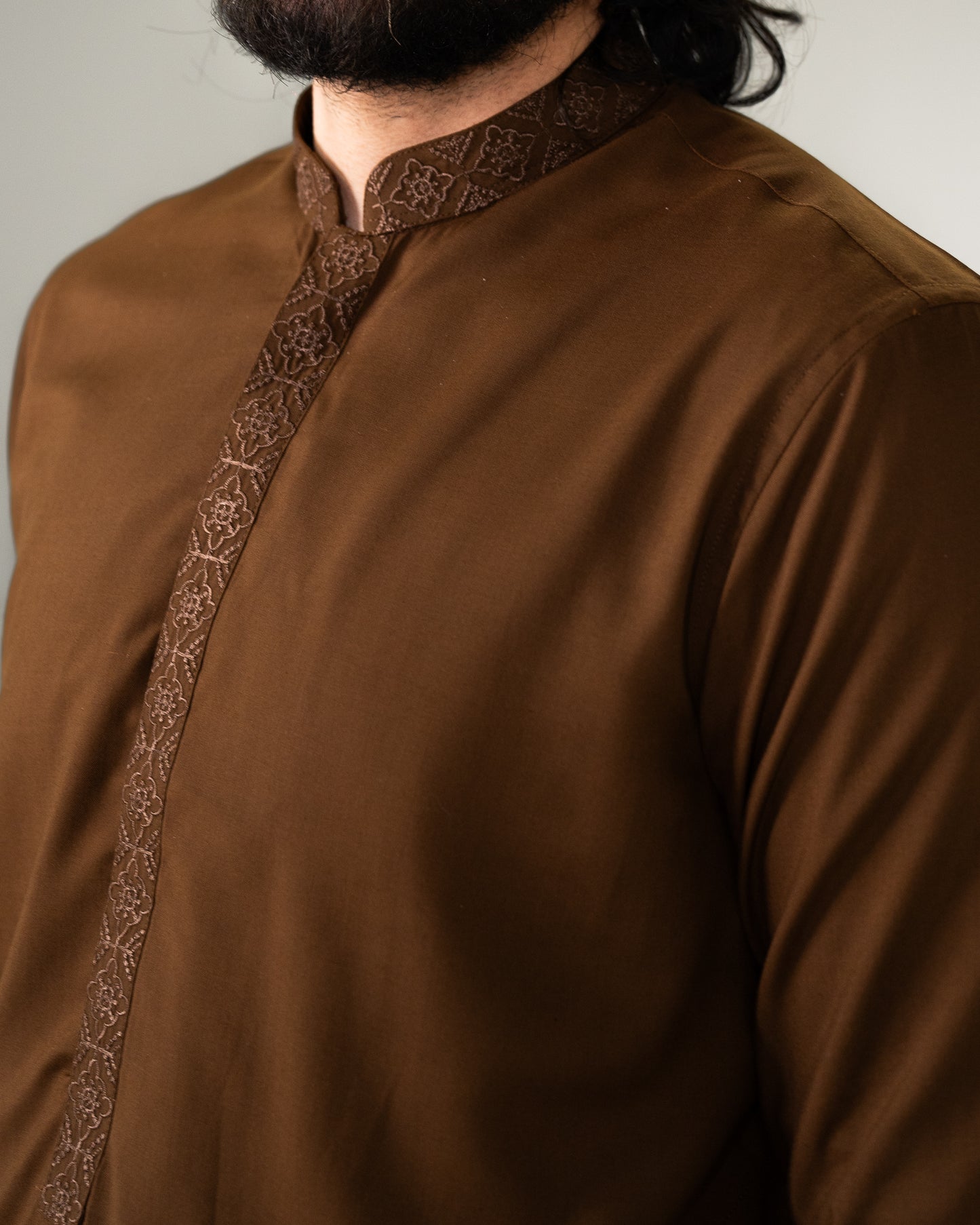 Brown Kurta Pajama Set