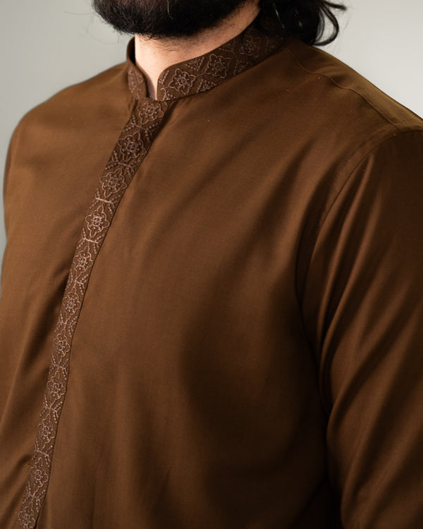 Brown Kurta Pajama Set