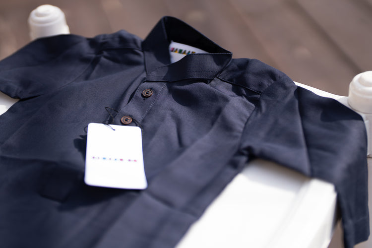 Steel Blue Cat Kurta hover