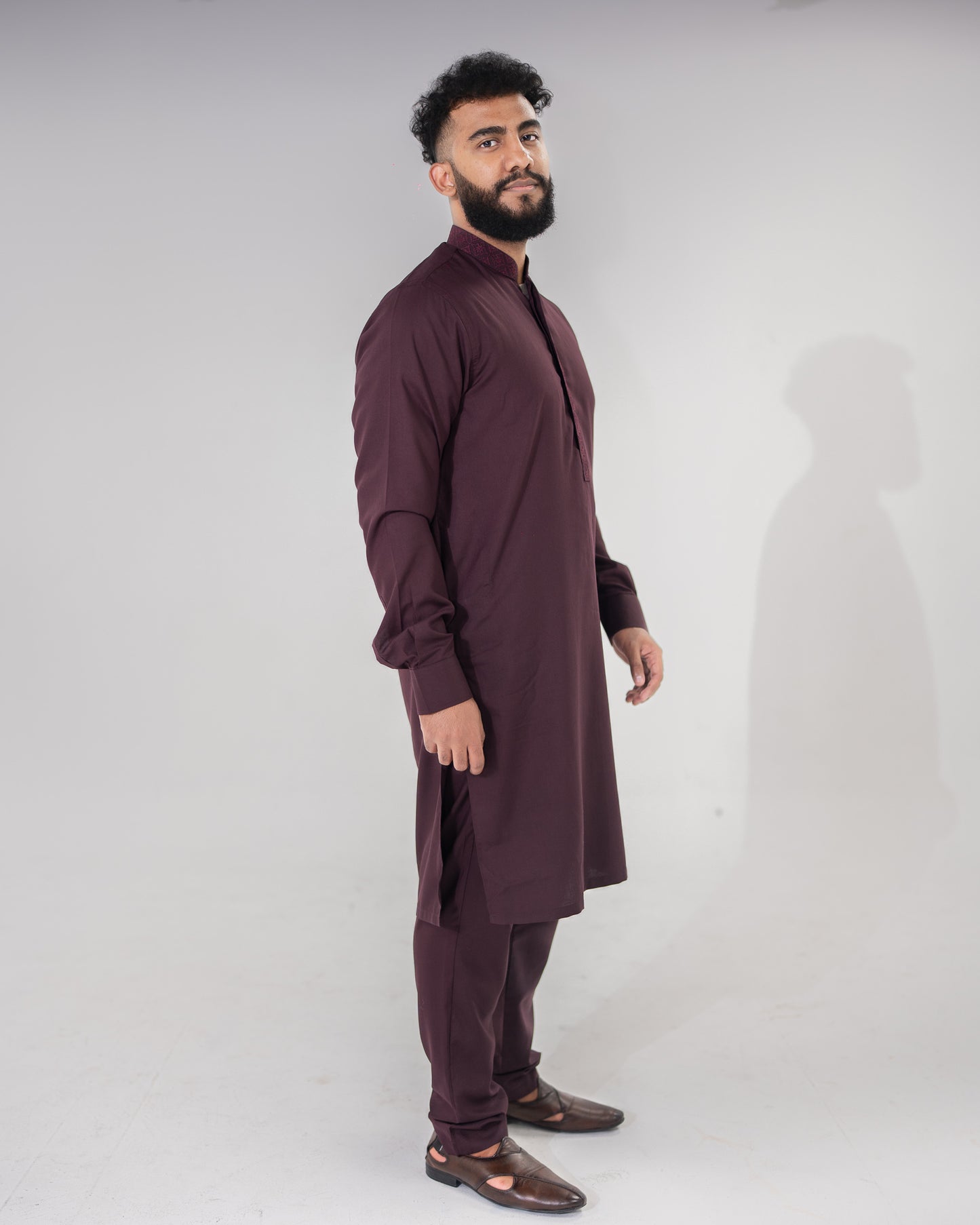 Maroon Kurta Pajama Set