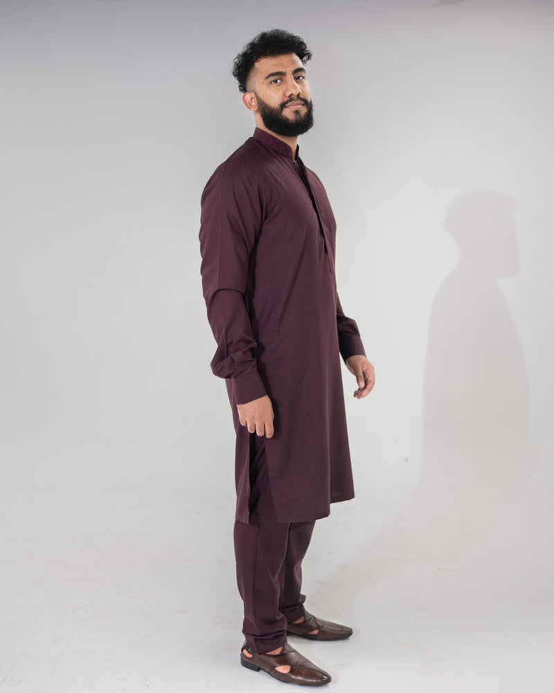 Maroon Kurta Pajama Set